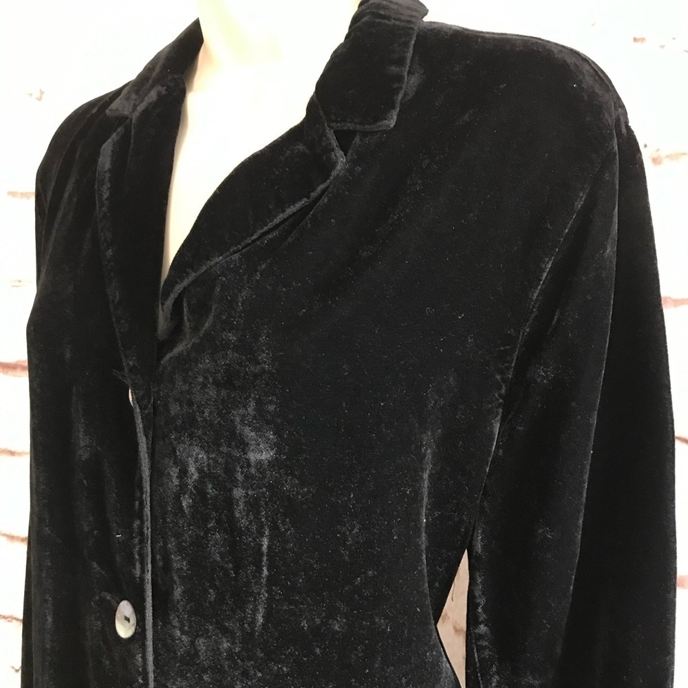 JOHN PAUL RICHARD M Uniform Vintage Black Velvet Blazer Jacket Size Medium - Picture 8 of 16